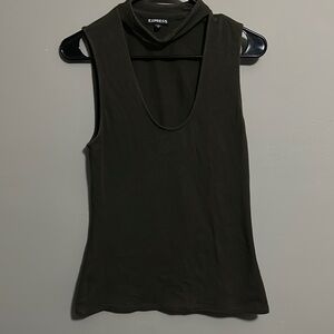 Express Olive Green Sleeveless Women's Top